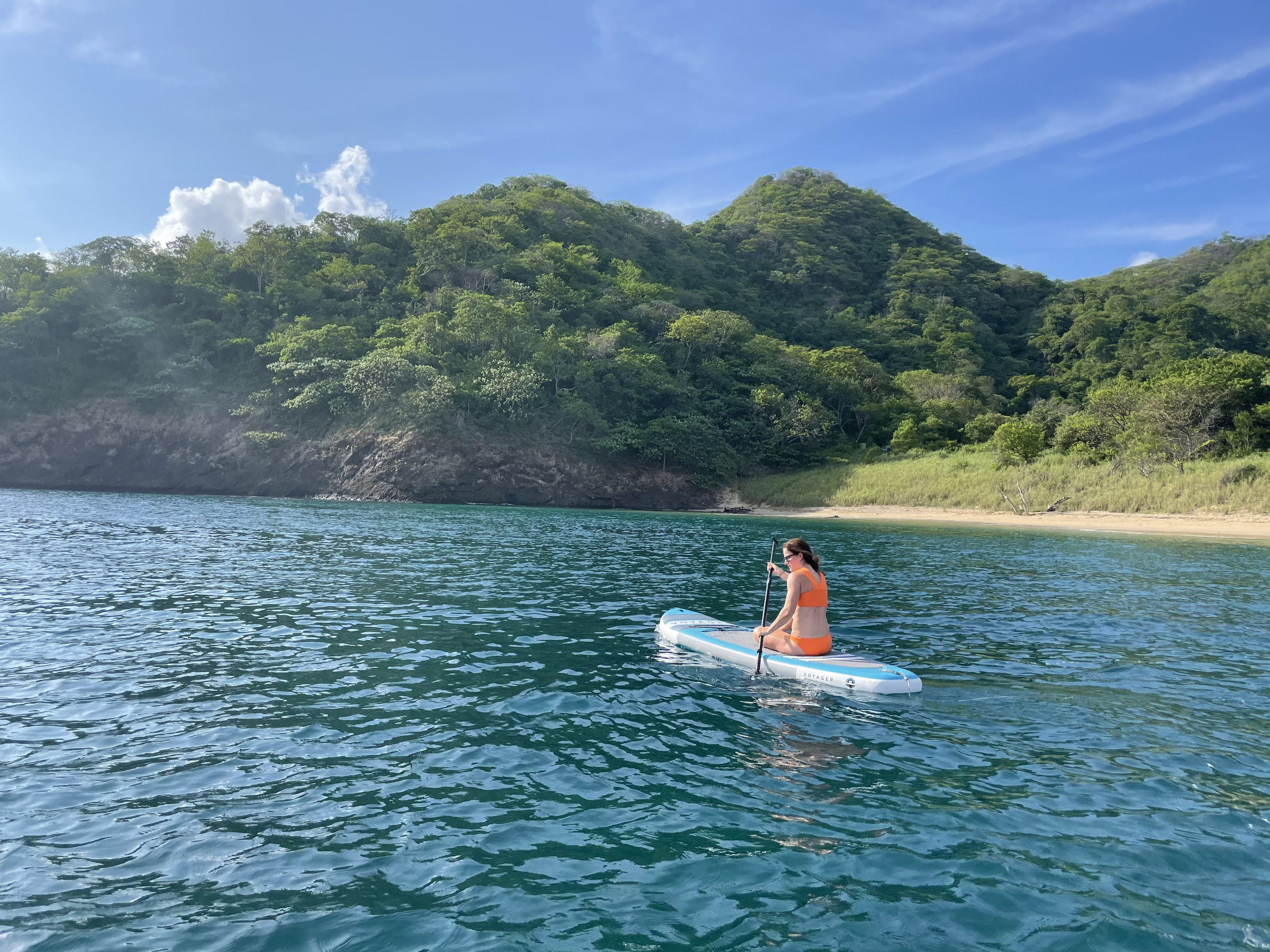 Paddleboarding in the turquoise waters