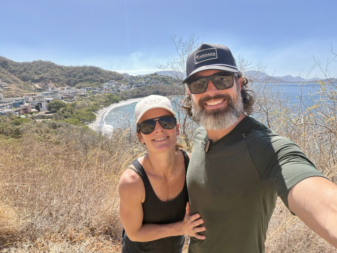 Chris and Courtney hiking in Costa Rica