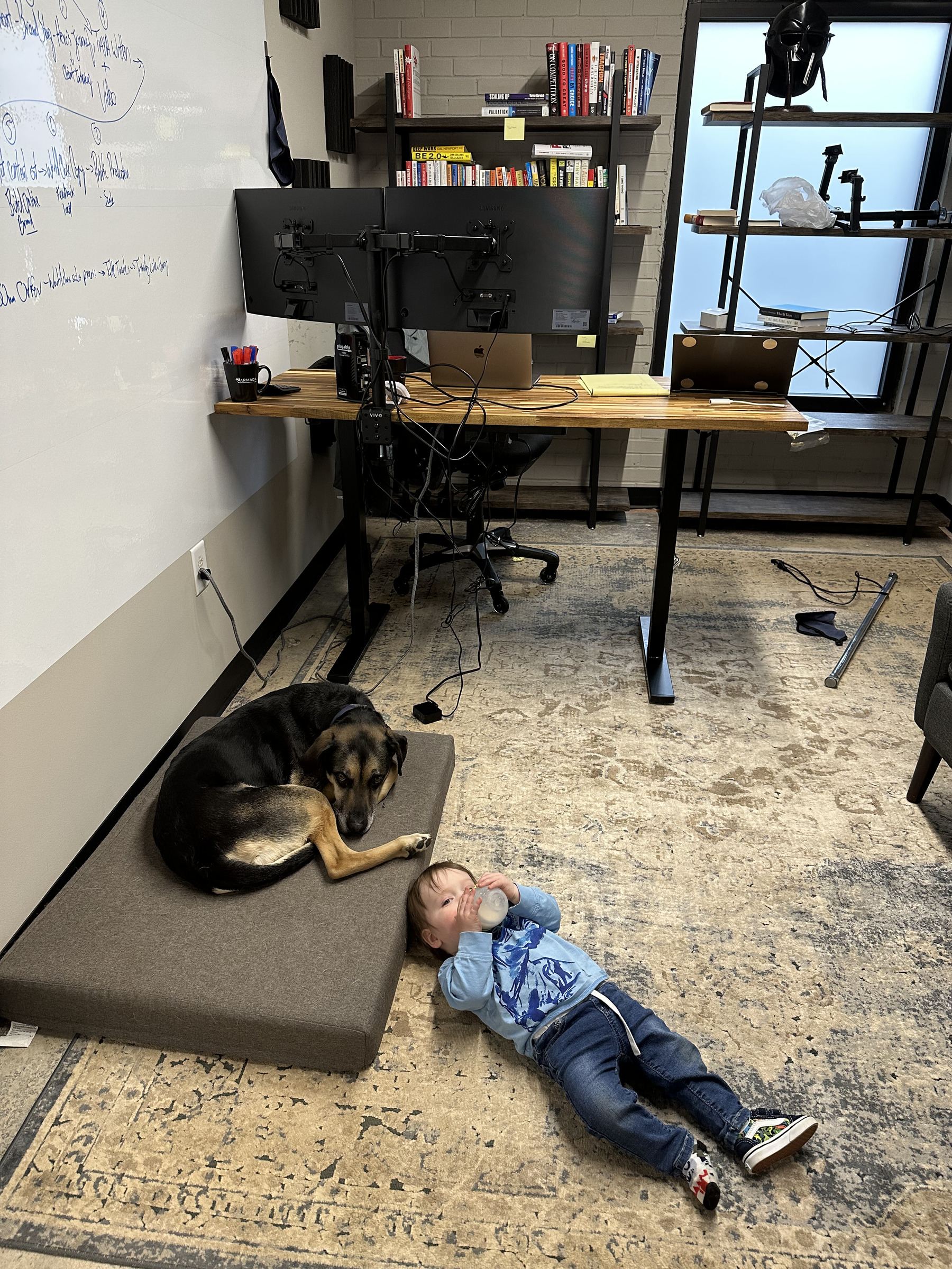 Denver, Ryder, and Chris at the office